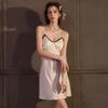 Spring and summer ice silk thin suspender nightgown women's sexy pure desire pajamas silk sex loungewear