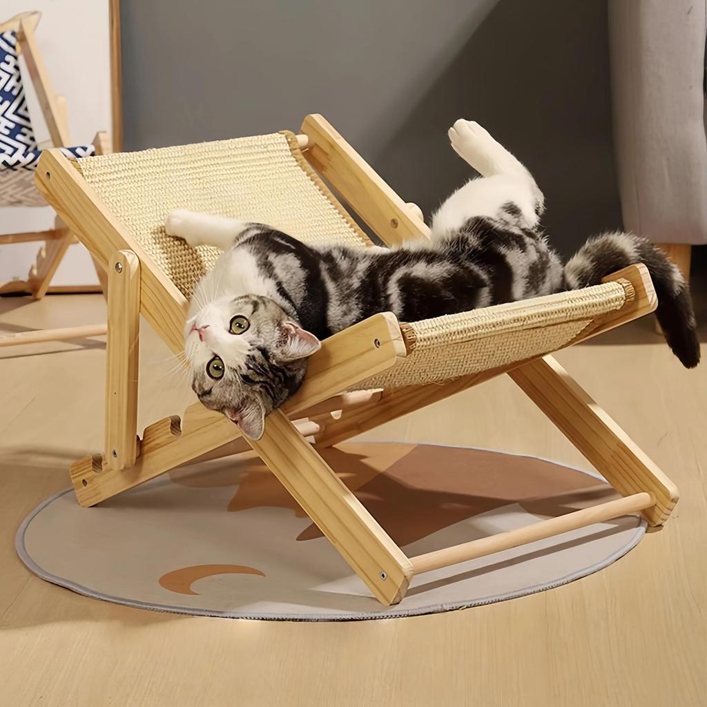 Cat Recliner Bed Portable Sisal Wear-resistant and Comfortable Cat Scratching Board Climbing Frame Pet Entertainment Sofa