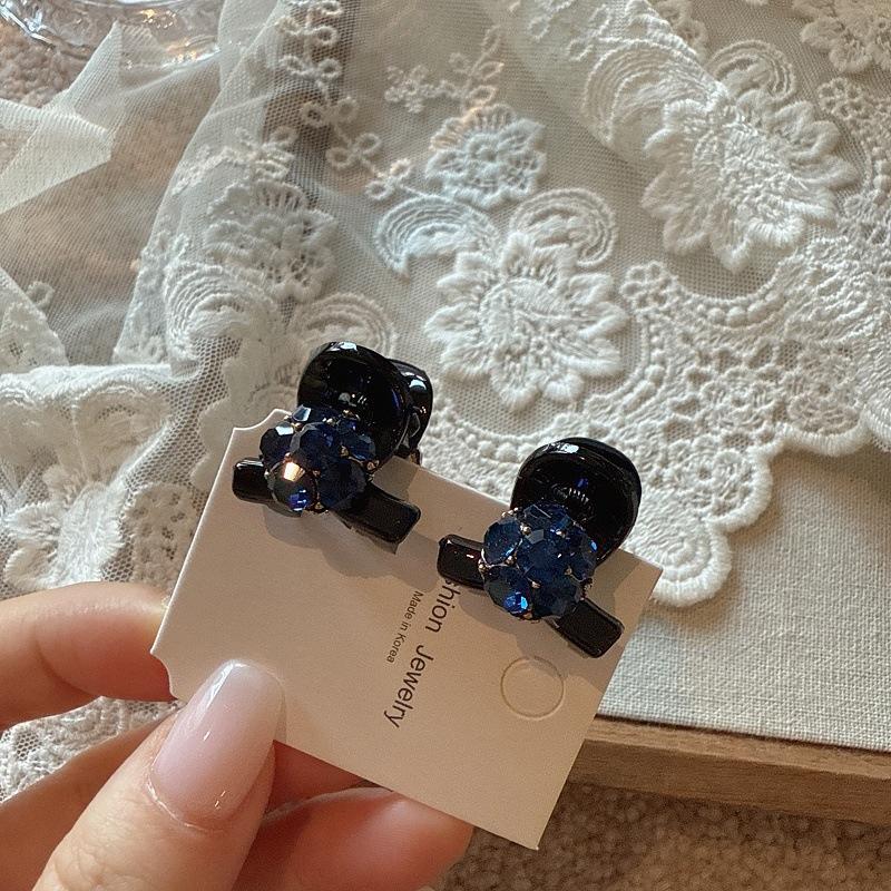 Vintage Mini Claw Clip, Elegant and High-End Rhinestone Bangs and Fringe Hairpin, Headwear Side Hairpin for Women