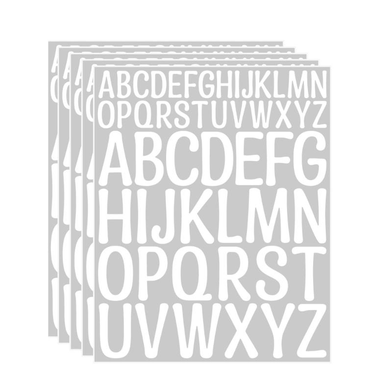 5 Sheets Colourful Alphabets Sticker Scrapbook Sticker Journal Sticker Decorative Label Sticker Letter Sticker for Party