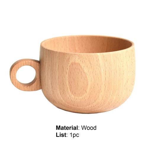 Good Carved Beautiful Coffee Cup Wood Natural Food-grade Milk Cup for Home