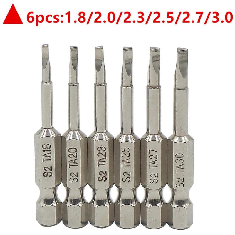 6/12pcs Magnetic Triangle Screwdriver Bits S2 Steel 1/4 inch Hex Shank Screwdriver Bit Set DIY Hand Tools
