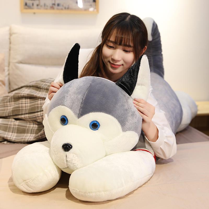 Adorable Large Husky Plush Pillow – Perfect for Bedtime & Gifts