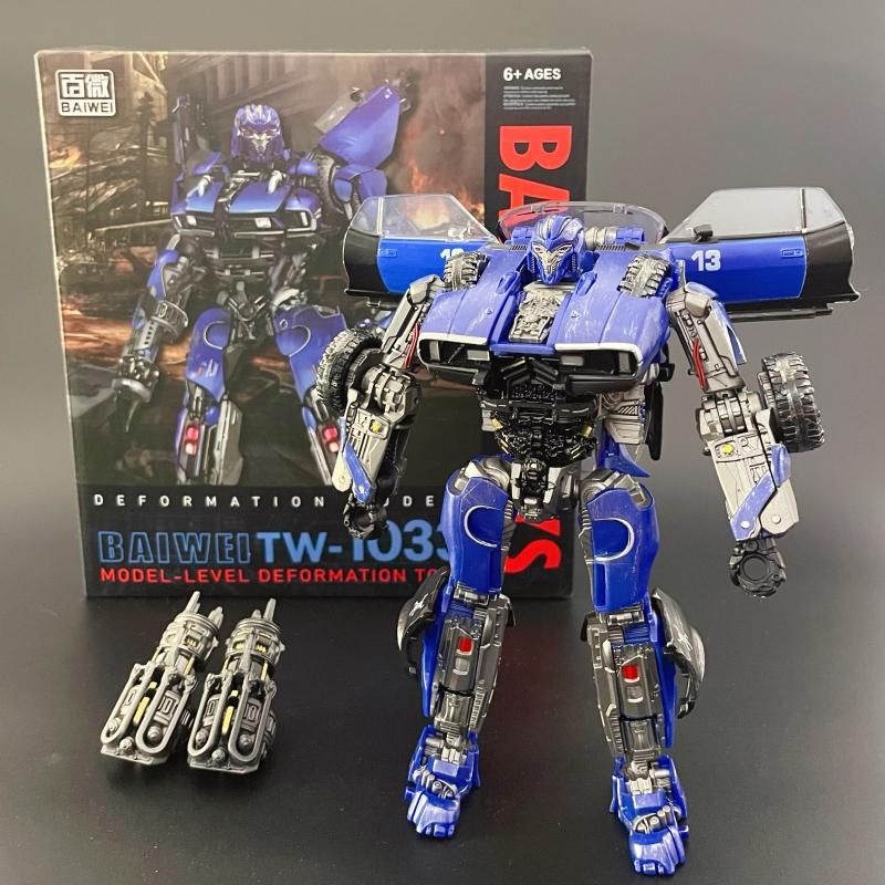 New BAIWEI 16cm Transformation Toy Boy TW-1033B White Version KO SS46 Anime Action Figure Robot Car Model Kids Gift TW1033