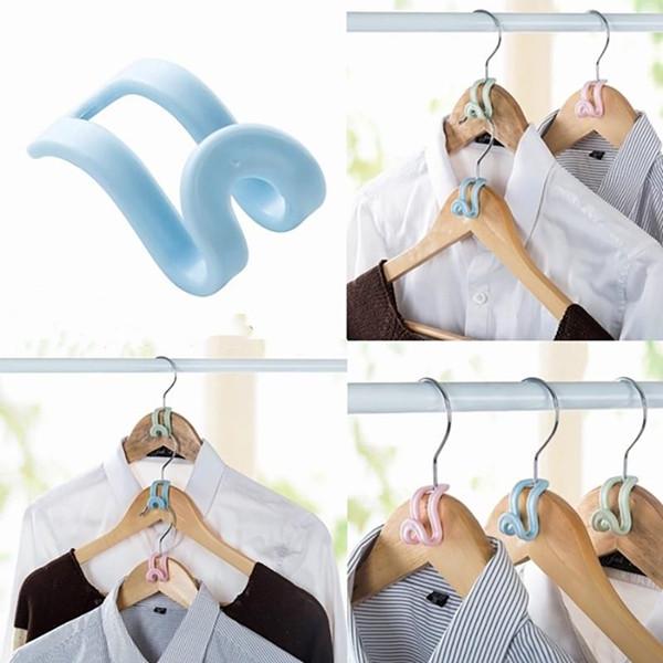 Wardrobe Chest Space Magic Flock Clothing Key Hanger Rack Hooks NonSlip uygun fiyatlı satın