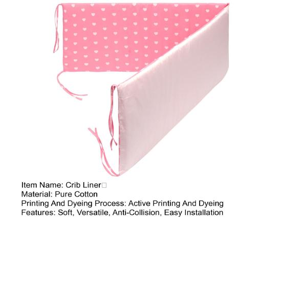 Baby Gitterbett Stoßstange Baumwolle Atmungsaktiv Gepolstert Weich Sicher Gitterbett Einlage