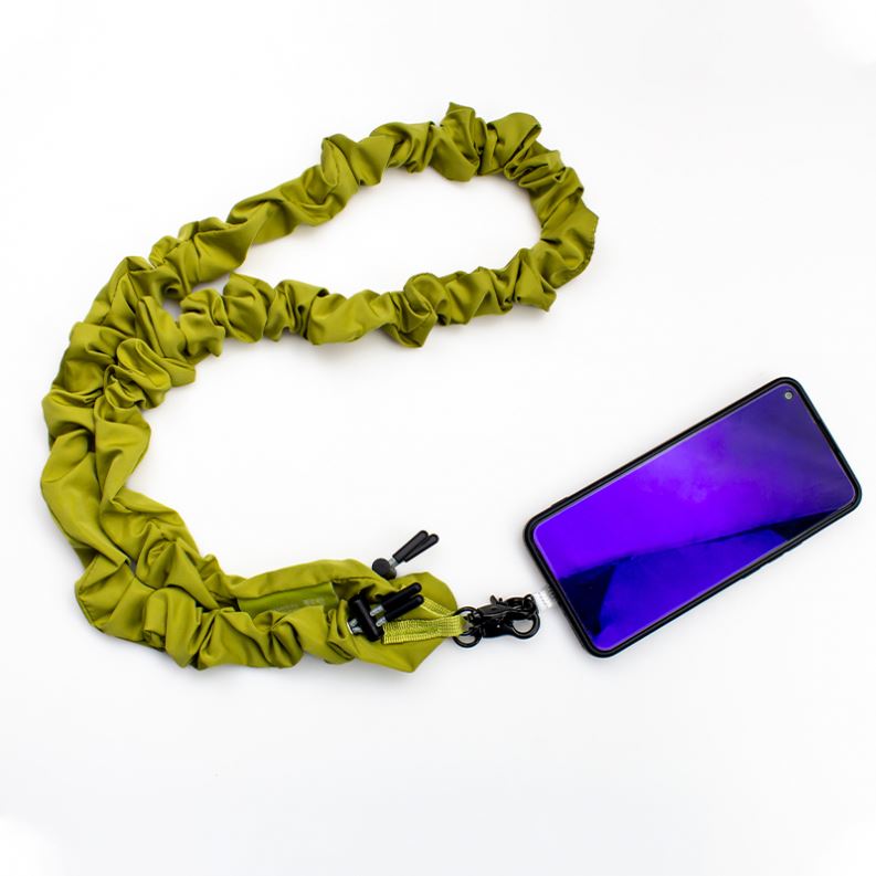 Disponibile Trendy Tessuto Elastico Tracolla per Telefono Indossabile Staccabile Borsa da Collo Estensibile Cordino per Telefono
