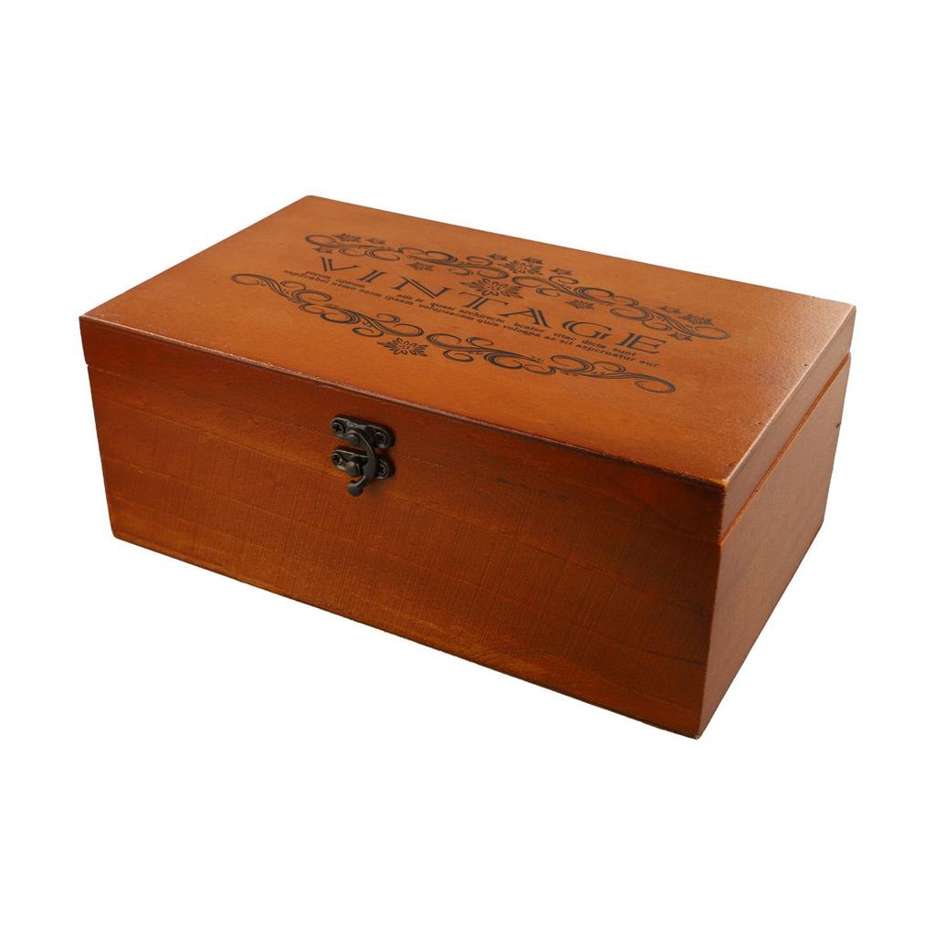 Storage Box Jewelry Sundries S/M/L Vintage Wood Color 1pc