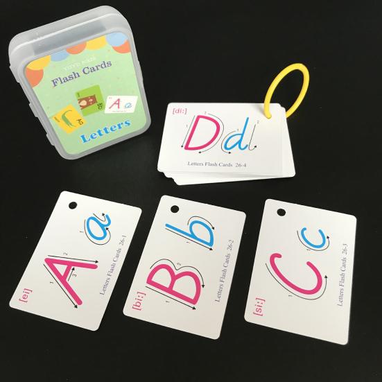 27Pcs/20Pcs/30Pcs Baby Flash Card Thickened Eye Protection Improve Logic Early Learning Flash Card Animal Number Alphabet Card Kit for Newborn