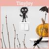 Black Features Halloween Cartoon Switch Sticker Pvc Wall Decor For Living Room