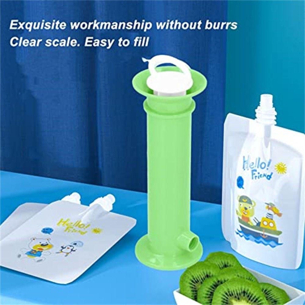 to Clean Toddlers Scale Filling Station Baby Food Pouch Filler Fruit Puree Pouch Food Dispenser