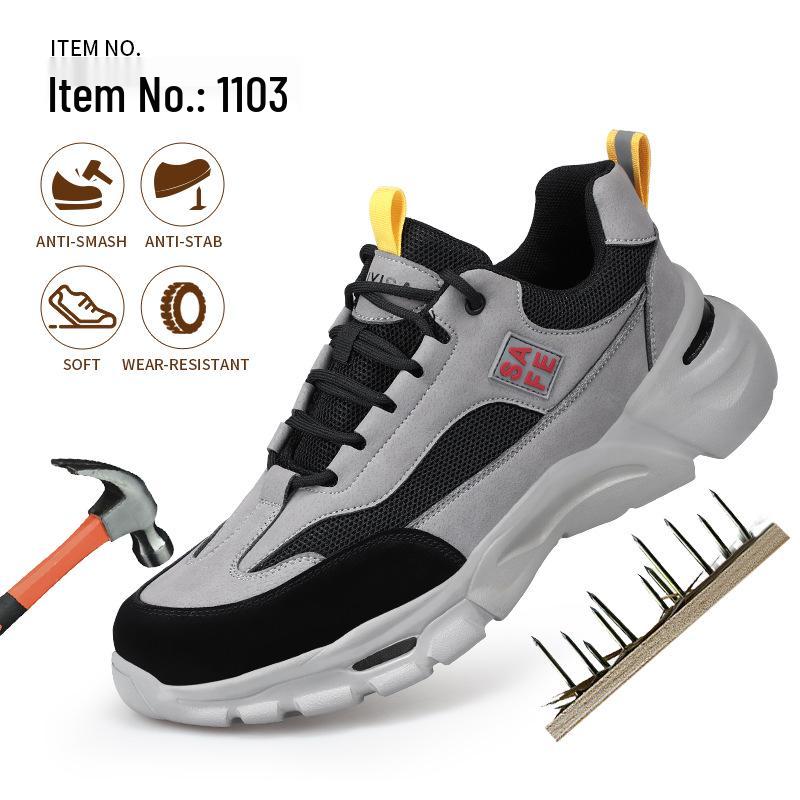 Men's Ultra-light Fashionable Safety Work Shoes - Anti-smash & Anti-puncture