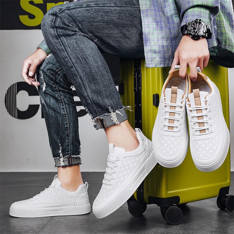 Men’s Summer New Small White Shoes Breathable Flat Shoes Casual Fashion Student Shoes