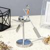 Fisherman Balance Art Figurine Swinging Kinetic Ornament Office Desk Stress Relief Toy Metal Balance Fisherman Sculpture for Home And Workplace Decor