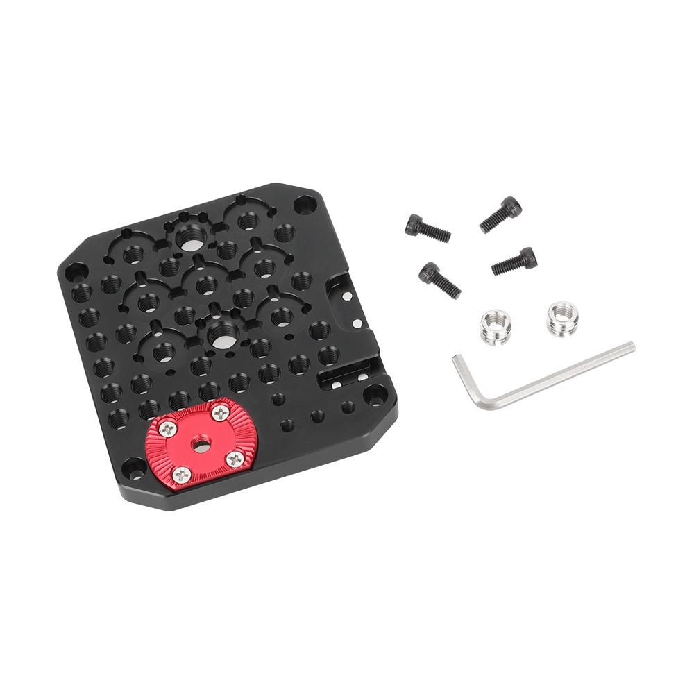 

HDRIG Multi-Hole Mounting Plate with ARRI Gear for Blackmagic PYXIS 6K Camera червоний