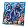 Easy Faux Pearl Crafting Project Ocean Painting Kit, Marine Life 3D Art DIY Beginner Friendly Kit Sea Turtle Fish Picture Craft Set for Adults,