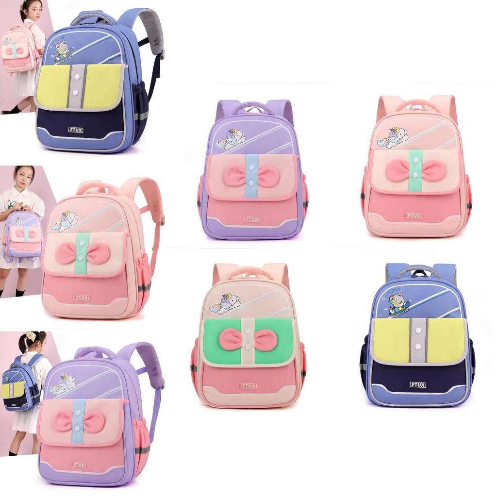 Adorable Cartoon Nylon Backpack For Kids Large Capacity School Bag For Boys And Girls