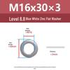 Yigu High-Strength Blue White Zinc Flat Washer, Extra Thick, Enlarged, M6-M20