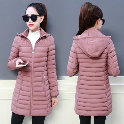 Donna Inverno Cappotto Caldo con Cappuccio Slim Candy Color Cotone Imbottito Giacca Basic Donna Medio-lungo jaqueta feminina
