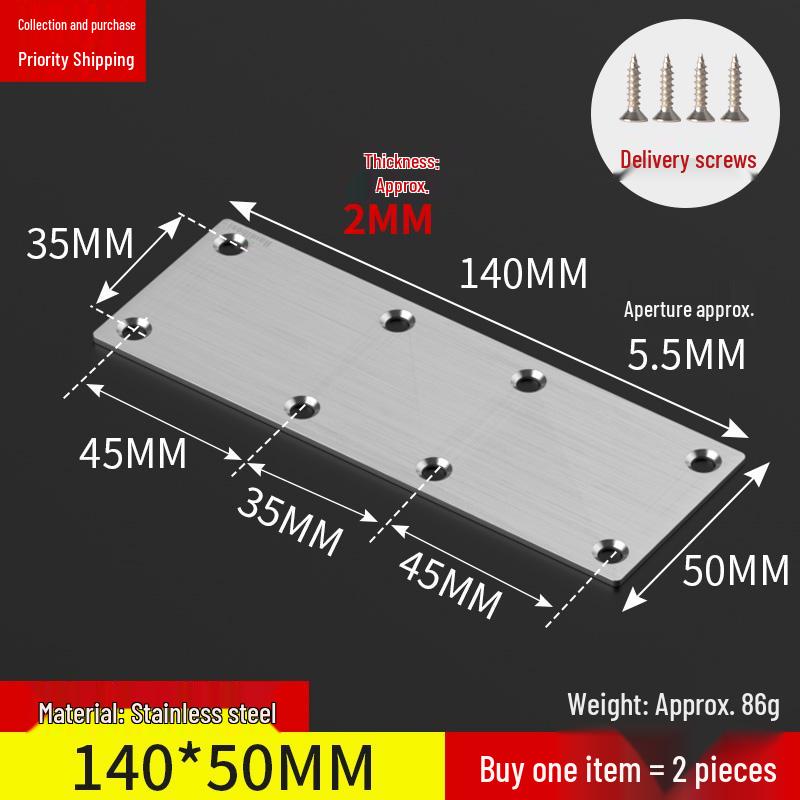 Stainless Steel 90° Right Angle Bracket Connector