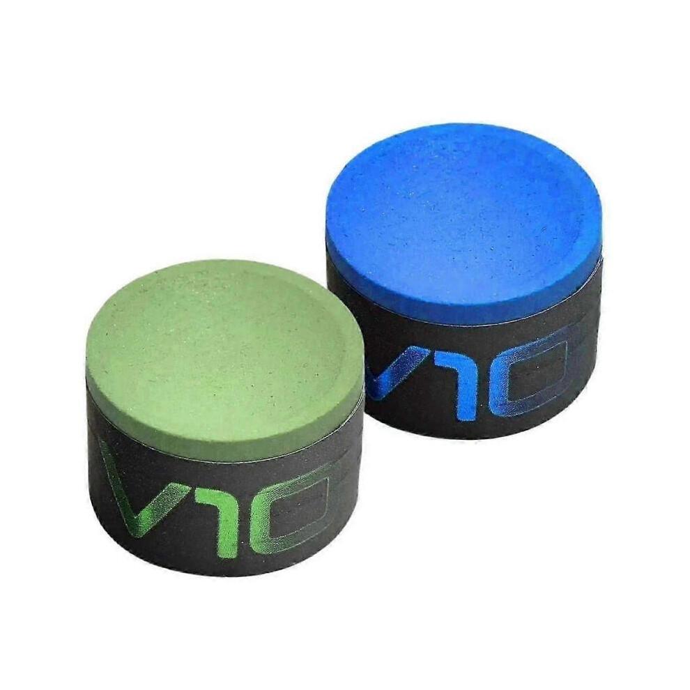 (verde)Gesso per Biliardo Taom V10 Professional, Blu/Verde