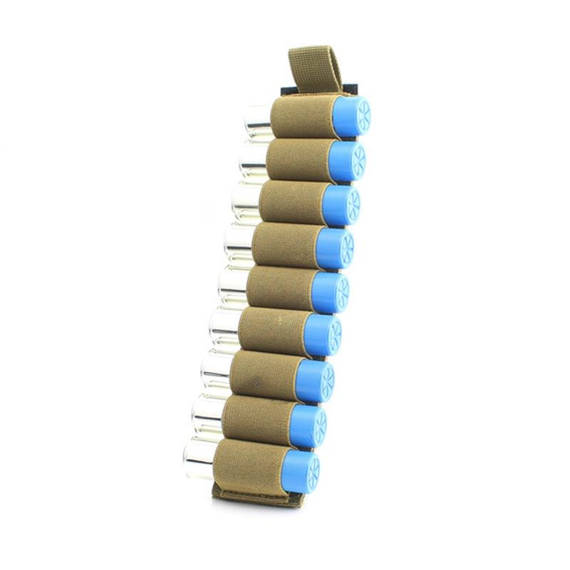 Tactical 6/9 Round Ammunition Bag 12/20GA Shotgun Portable Velcro Attachment Bag Circular Rifle Bullet Holder.