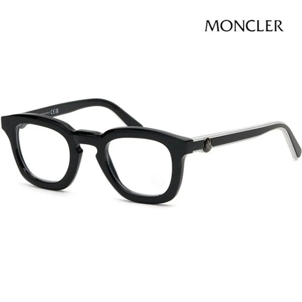 

[Moncler] Eyeglass Frames ML5195 001 Thick Horn-rimmed Black Square Fashion