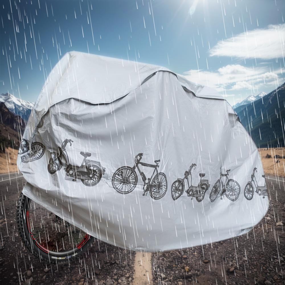 2PCS Bicycle Rain Cover Motorcycle Cover PEVA Sunscreen Waterproof Cover Suitable for Most Models On the Market