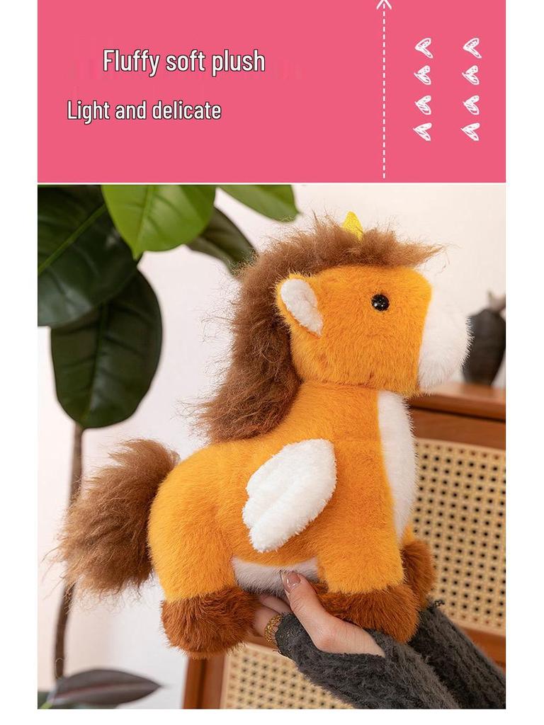 Nicole Pony Plush Doll: Cute Mustang Figurine and Sleeping Pillow for Kids