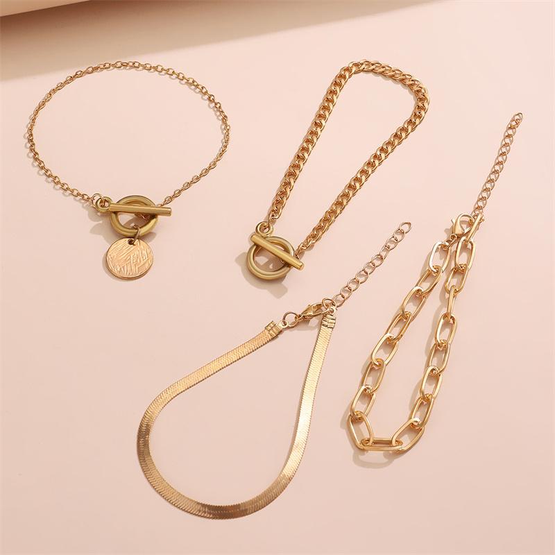 

1 комплект простой панк-браслет хип-хоп браслет с пряжкой для женщин и девочек винтажный универсальный браслет ювелирные изделия аксессуары подарки