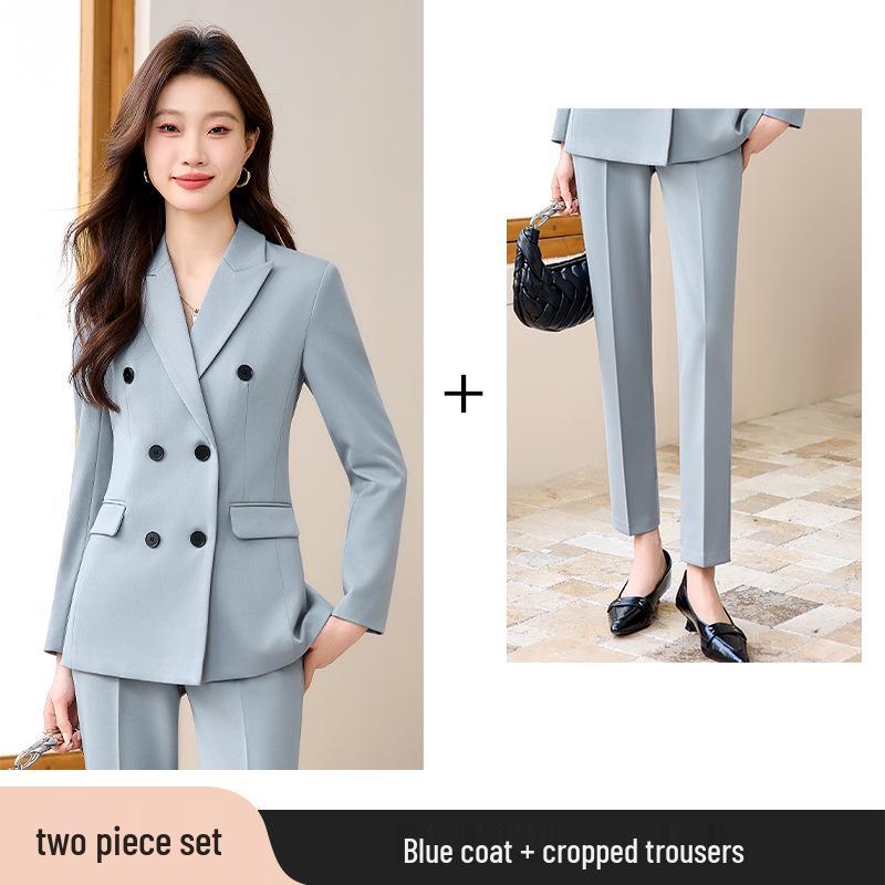 Women's Professional Suit Set: High-End Black Formal Wear for Interviews and Office