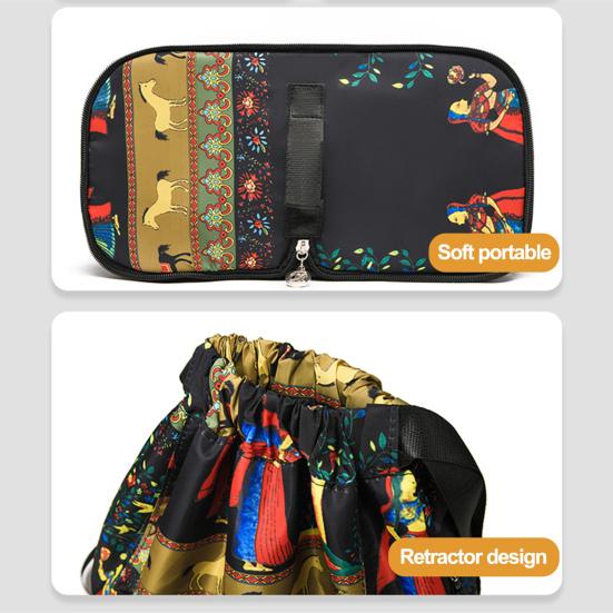 Yousheng Waterproof Foldable Drawstring Backpack Abrasion-resistant Multi-pocket Durable Versatile Travel Bag