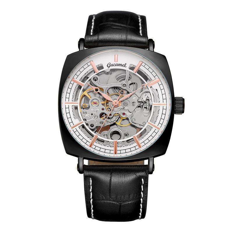 Top Brand New European and American Style Fashion Men's Watch Automatic Mechanical Men's Watch Casual Full Hollow Fashion Watch