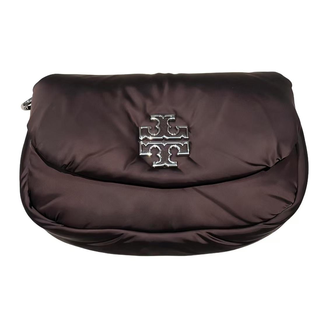 

Tory Burch Logo Fabric Shoulder Crossbody Bag Women Bags Brown 159715-616 Basic Set (Bag+Dust Bag)