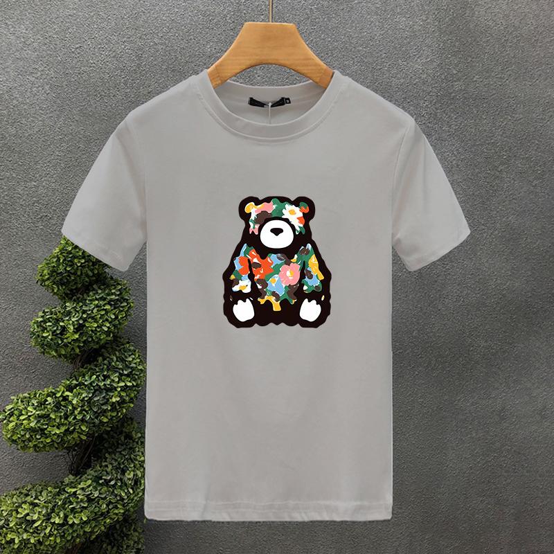 2025 New High Quality Oversized Luxury Brand Bear 100% Cotton Print Tees Summer Harajuku For Men's/Women's Short Sleeve T-shirt