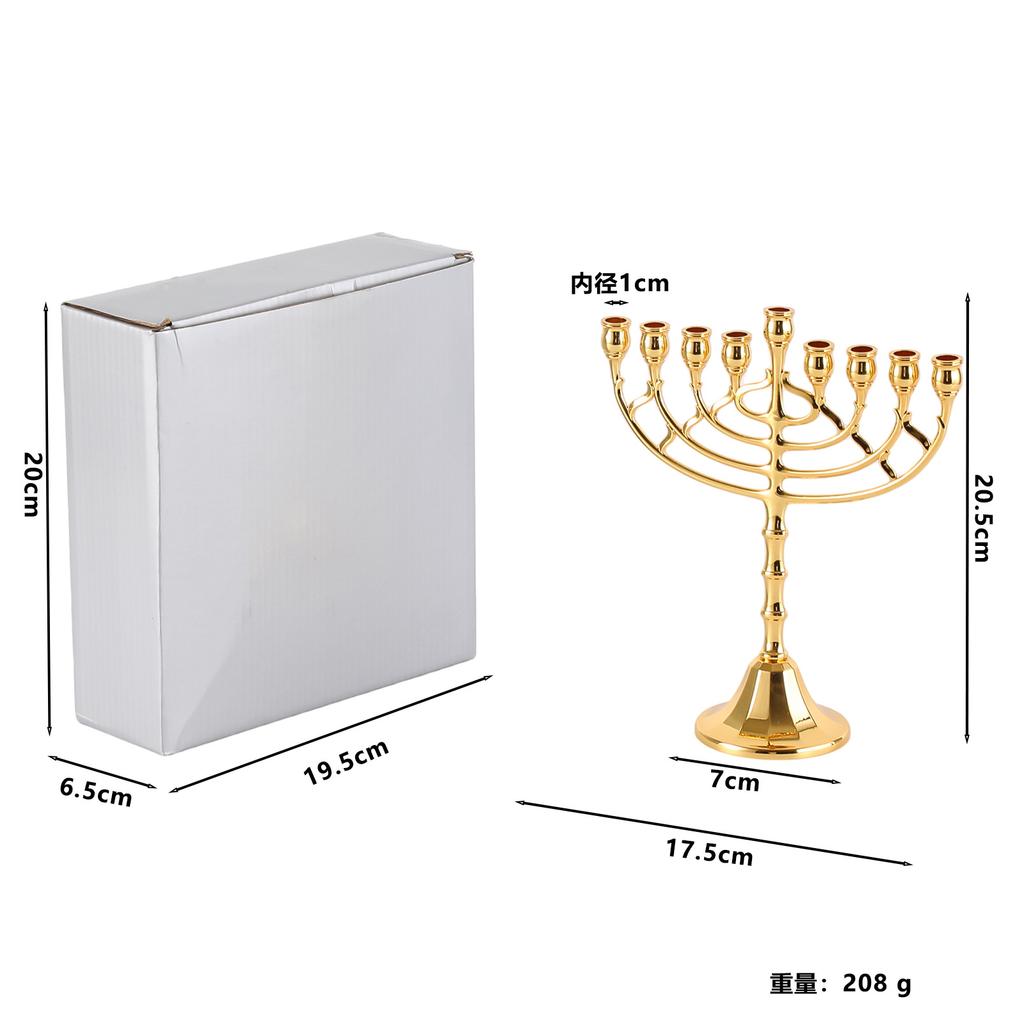European Alloy Candle Holder Craftwork Romantic Candlelight Dinner Nine-Headed Candle Stand for Banquet Hotel Decor