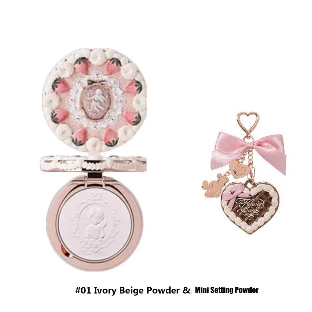 Flower Knows Strawberry Cupid Collection Makeup Set Pressed Powder Solid Perfume Makeup Kit for Women Full Kit Teenagers Make up