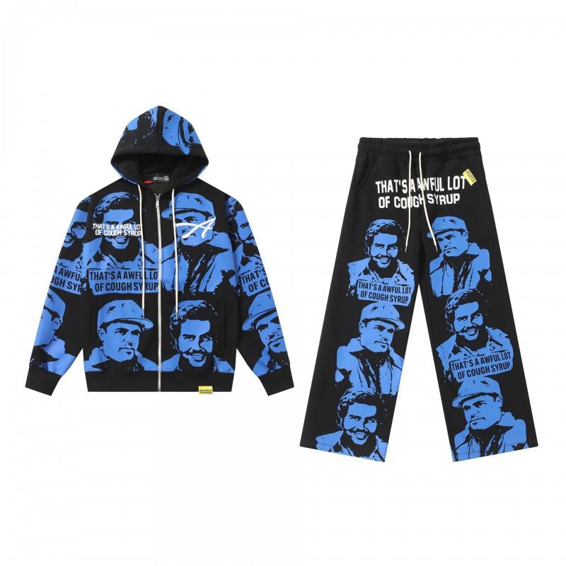 High Street Amerikanischer Stil Kapuzenpullover Paare Lockerer Schnitt Streetwear Winter