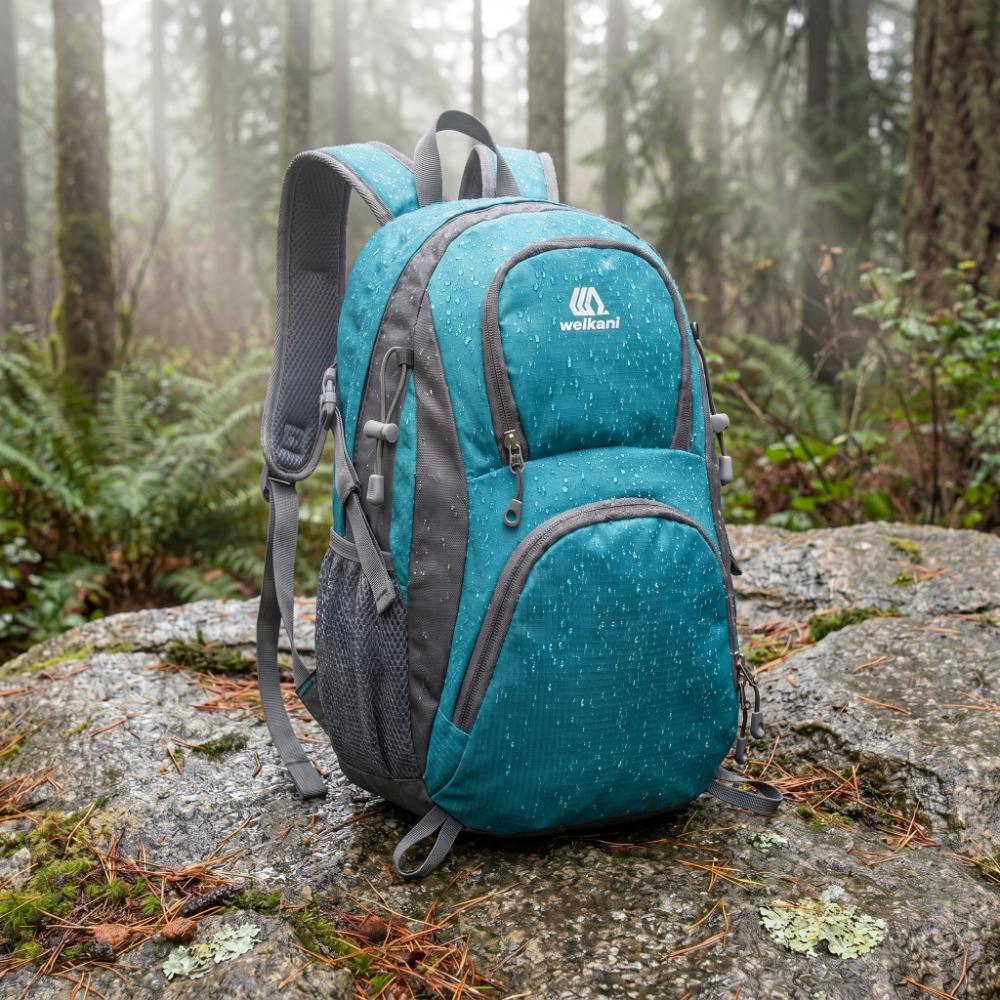 Water Proof Hiking Backpack Padded Mountaineering Backpack Durable Cycling Backpack  Traveling озеро синий