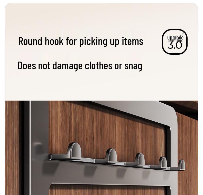Over-the-Door Hook & Coat Hanger: No-Punch Wall-Mounted Storage Rack