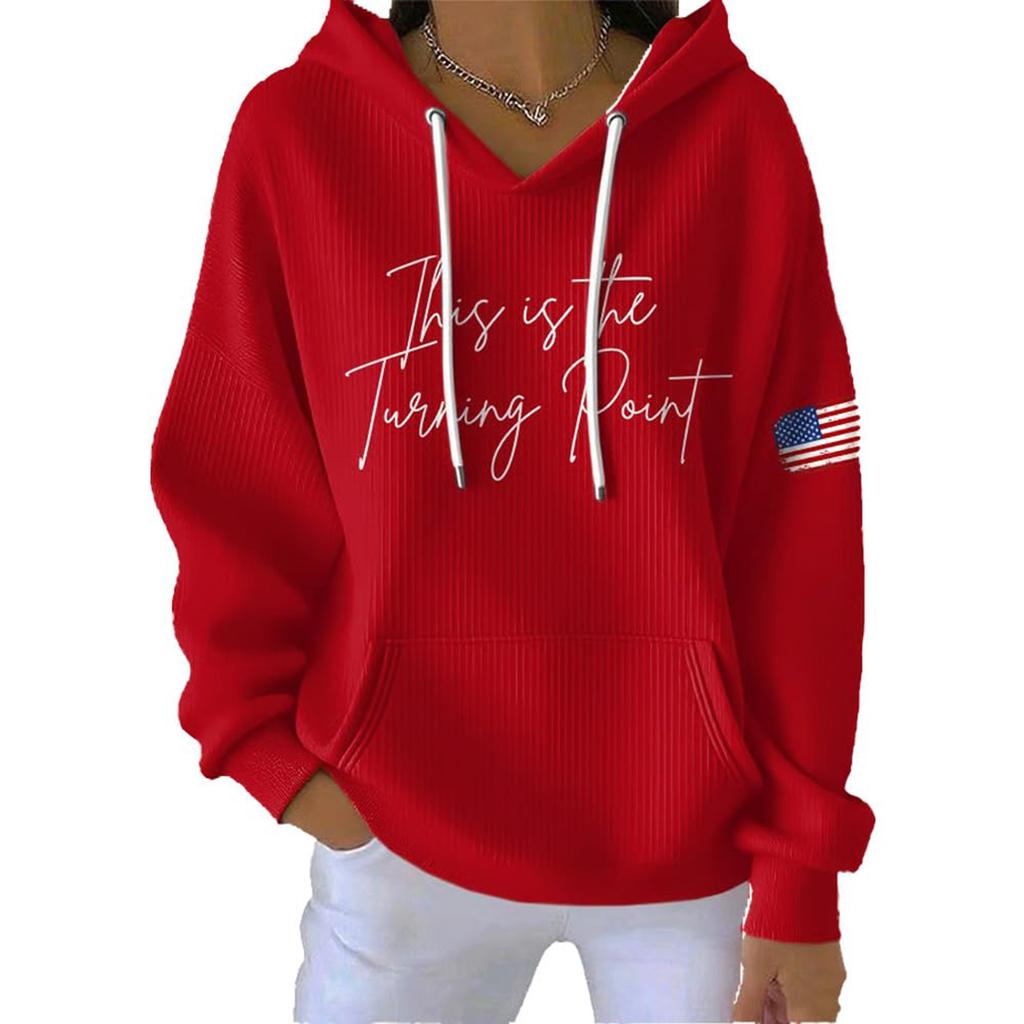 Women's Fashionable Solid Color Long Sleeved Casual Pullover Sweatshirt Top