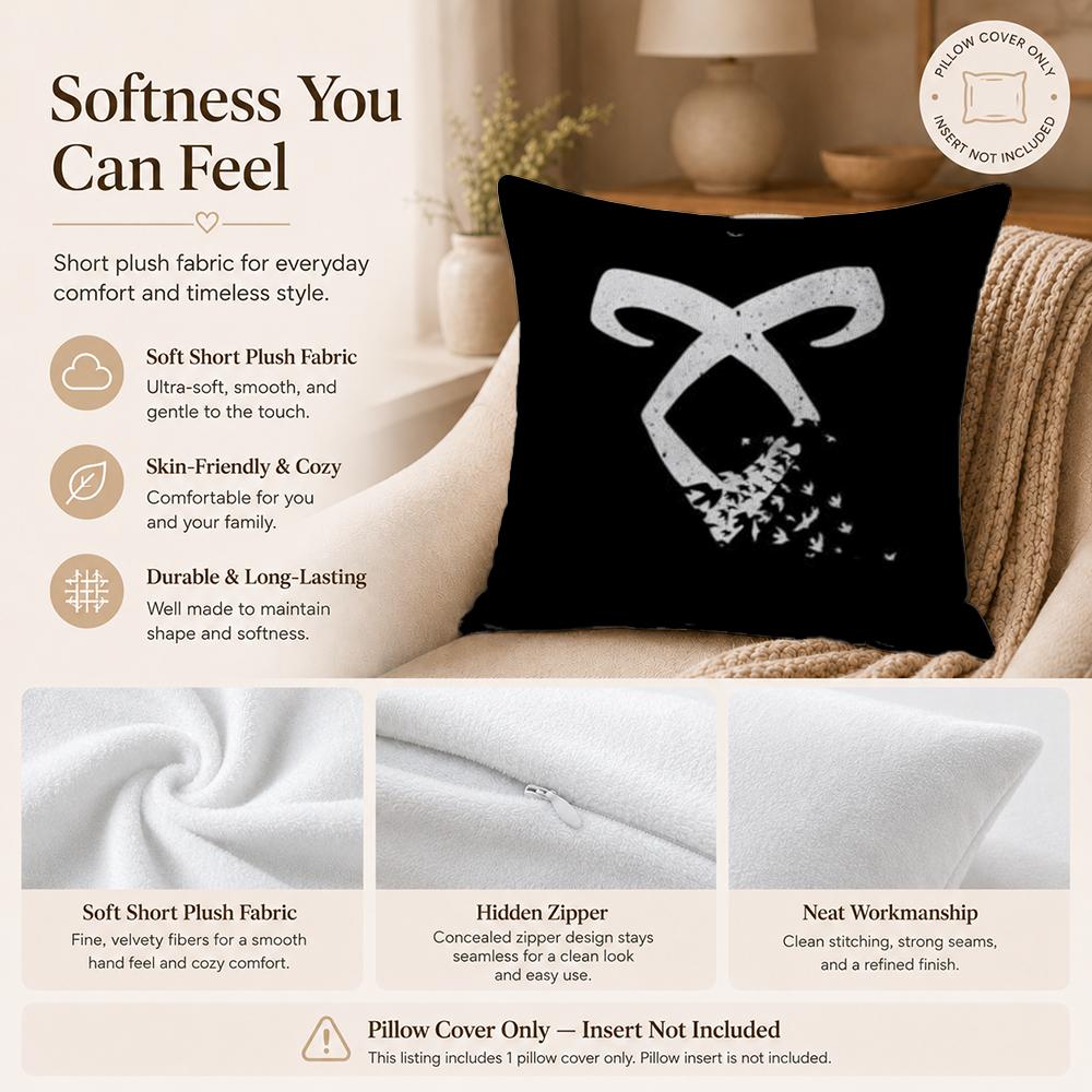 TV S-ShadowhuntersS Cushion Cover Double-Sided Printed Pillow Cover Hypoallergenic Dust-Mite Proof