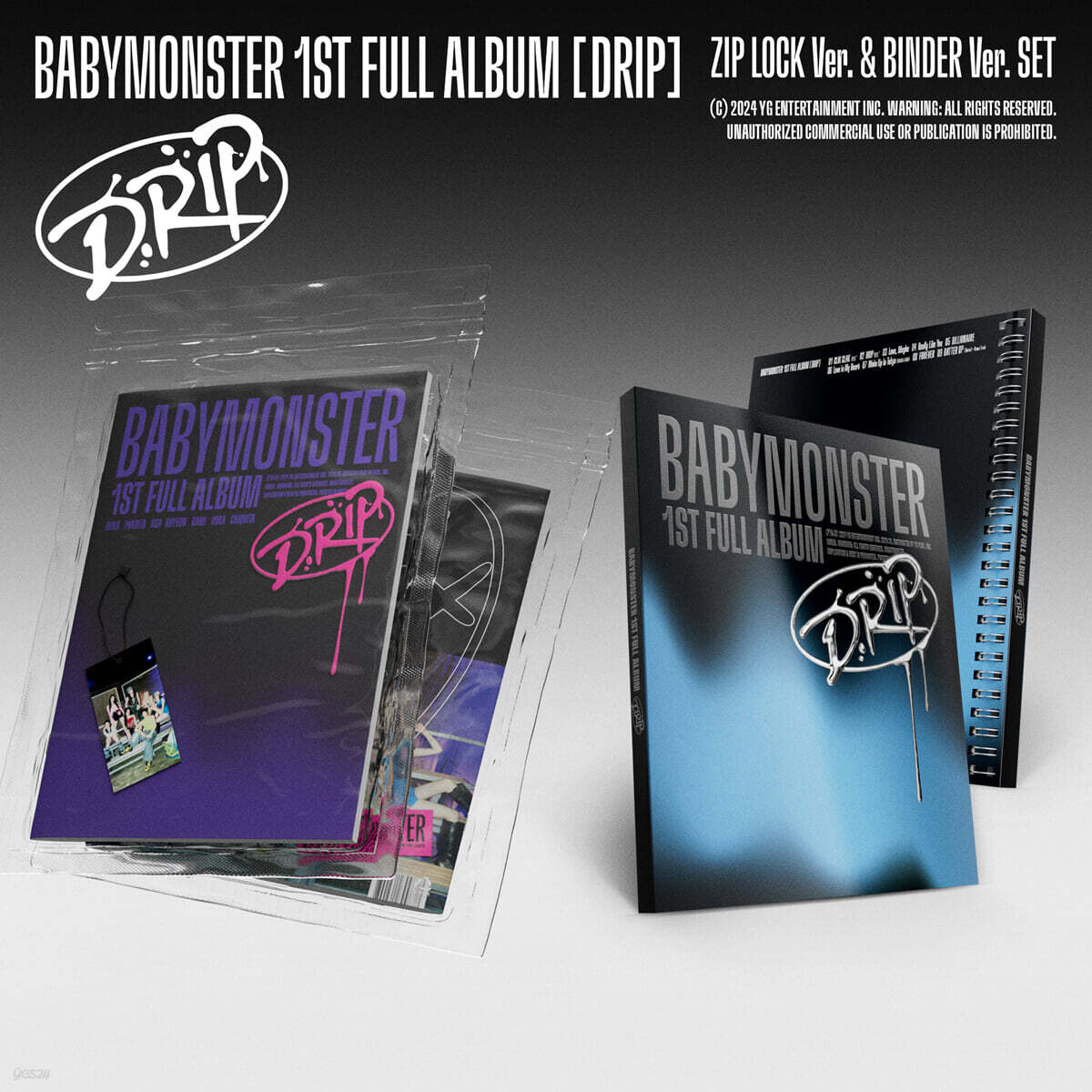 BABYMONSTER - 1st FULL ALBUM [DRIP] [ZIP LOCK + BINDER Ver. 2-Type Set]