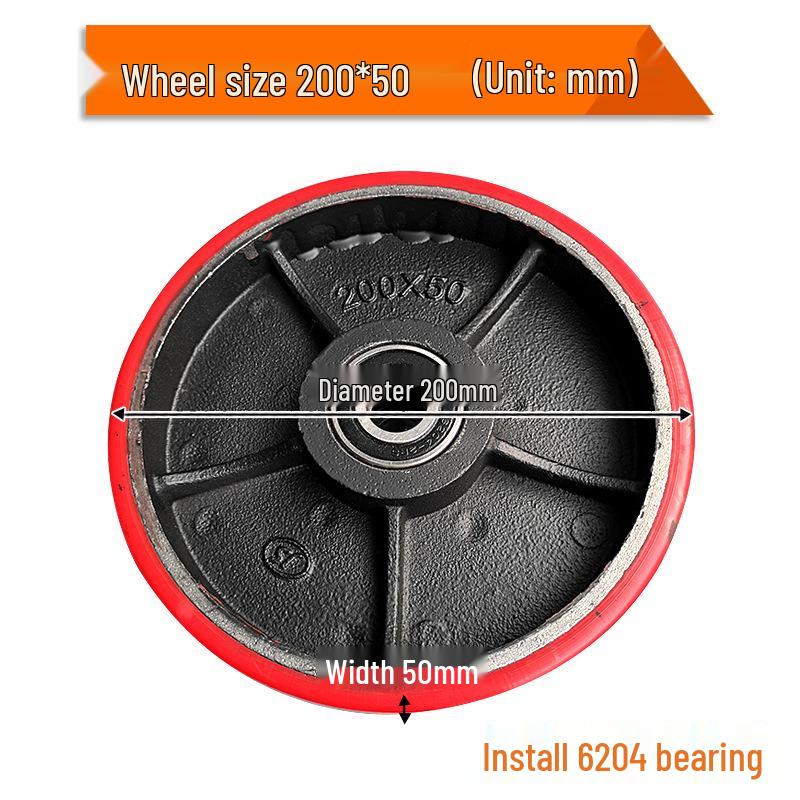 Manual Hydraulic Forklift PU Caster Wheel 807018050 - Forklift Accessories & Trailer Front Wheel