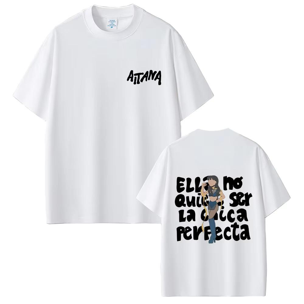 Singer Aitana Graphic Tshirt CUARTO AZUL Print T Shirts Men Women Fashion Pop Music Streetwear 2026 Vintage Tshirt Fans Gift