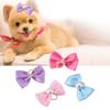 20pcs Pearl Decor Polka Dot Bow Hair Scrunchies Polka Dot Pattern Dog Bow Hair Bands  Pet Grooming