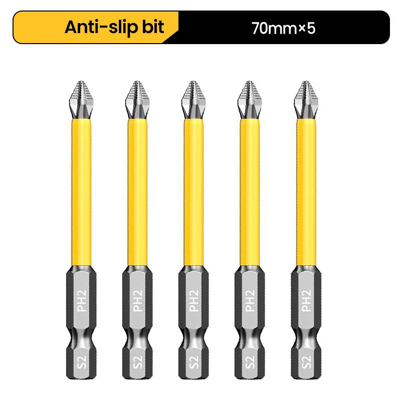 Anti-Slip and Shock-Proof Bits Screwdriver Bits High Hardness Strong Magnetic 25/50/65/70/90/150mm PH2 Screwdriver Set