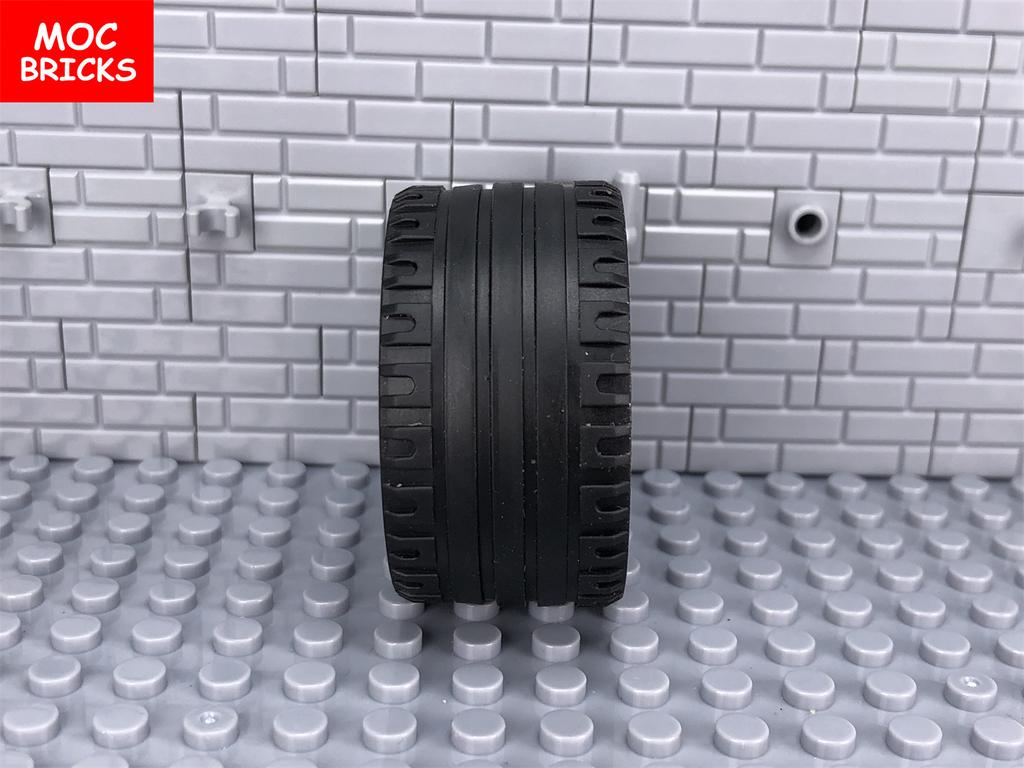 4pcs/lot MOC Bricks Wheel Black Tire 43mm Rim 30mm 56145 44309 Assembly Building Blocks Toys For Kids Plastic Dolls