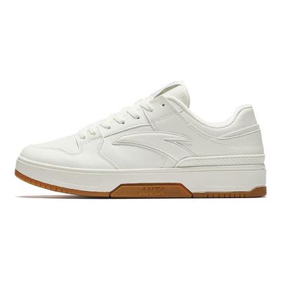 Classic Color Block Comfortable Fashion Slip Resistant Durable Low Top Skate Shoes Men Sneaker Ivory-White 112518010-3