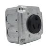 Industrial 30A Electrical Outlet Installation Kit NEMA 10 30R with Junctions Box & Sliding Cover for Wiring Use
